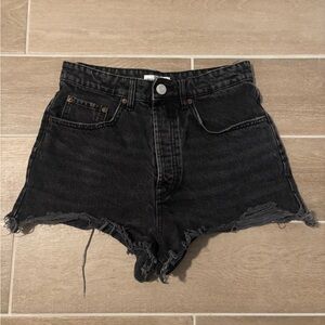 Zara Women's Black Denim Shorts